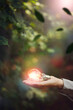 © Johnér - Illuminated lightbulb on hand