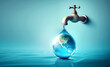 © iDoPixBox - water drop from water tab for water saving ,Generative Ai
