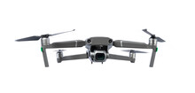 Front View Of Flying Drone With Rotating Blades Isolated On Transparency Background