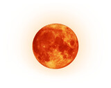 Fototapeta Desenie - Red moon isolated with background