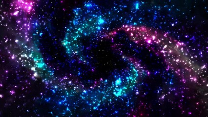 Wall Mural - Abstract space galaxy with stars and constellations futuristic with glow effect, abstract background.