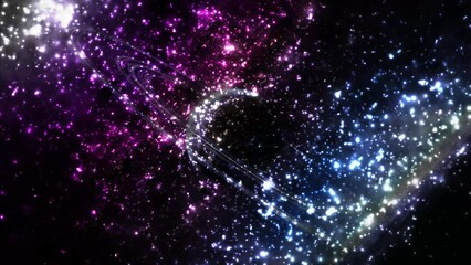 Wall Mural - Abstract space galaxy with stars and constellations futuristic with glow effect, abstract background.