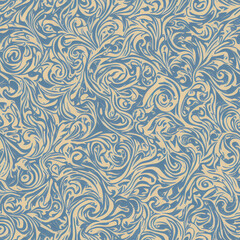 a pattern of swirls on a blue background, textured parchment background, beige background, carved ma