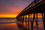 Fototapeta Zachód słońca - Sunrise at Virginia Beach