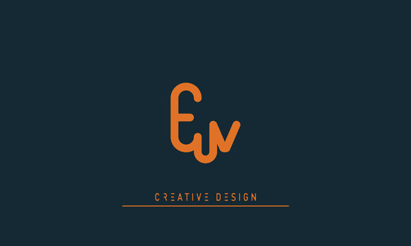 Alphabet letters Initials Monogram logo EV , VE