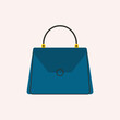 Women bag. Fashion flat handbag, classic leather tote purse, cartoon stylish female accessories. Vector illustration