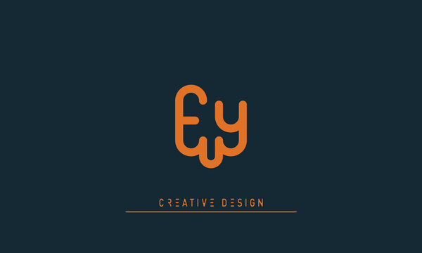 Alphabet letters Initials Monogram logo EY , YE