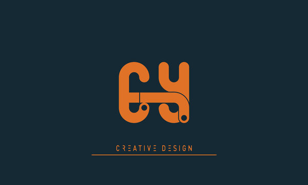 Alphabet letters Initials Monogram logo EY , YE