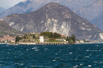 Canvas Print - Scenic view of Isola Bella (translation: 'beautiful island') surrounded by a body of water