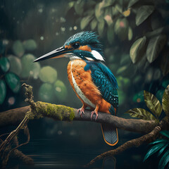 Poster - King Fisher. Generative AI