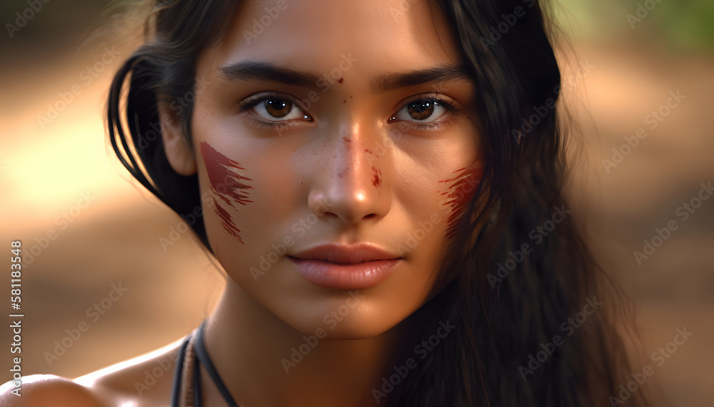 Hermosa Mujer del amazonas, Poder y Belleza de la Cultura Indigena del ...