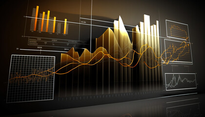 Wall Mural - An impressive financial performance chart showing the economic growth of a thriving business - ai generated.
