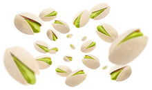 Flying pistachios cut out