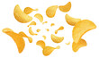 © Yeti Studio - Flying potato chips cut out