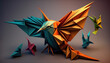 Origami, Generative AI, Illustration