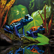 Poison dart frog Habitats. Generative AI