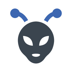 Wall Mural - Ufology alien icon