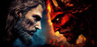 © JoelMasson - Jesus Christ face to face with lucifer the devil