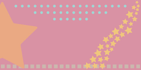 Leinwandbilder - Delicate background with stars and geometric shapes for children. Simple background for presentation, abstraction