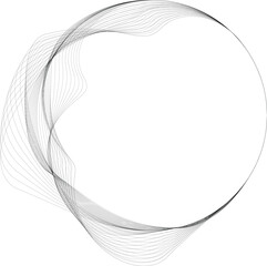 Wall Mural - Lines in Circle Form . Spiral Vector Illustration .Technology round. Wave Logo . Design element . Abstract Geometric shape .