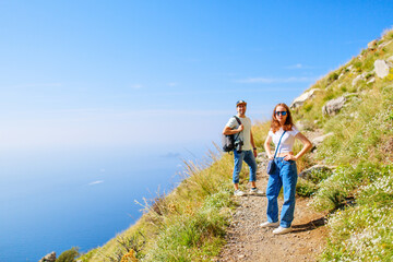 Wall Mural - Path of the Gods in Amalfi coast Italy