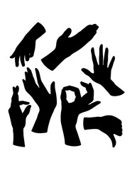 Sticker - Hand sign silhouettes 