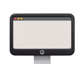 computer blank screen 3d icon