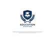 Education logo design. University emblem template.