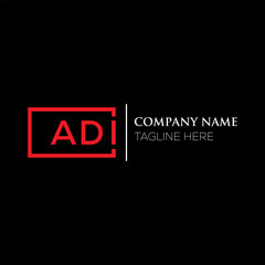 Fototapete - ADI letter logo design on black background. ADI creative initials letter logo concept. ADI letter design. ADI letter design on black background. ADI logo vector.
