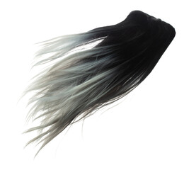 two tone wig hair style fly fall explosion. white black woman wig hair float in mid air. two tone wi