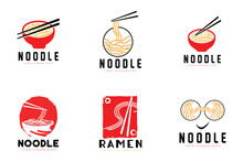 Noodle Logo, Ramen Vector, Chinese Food, Fast Food Restaurant Brand Design, Product Brand, Cafe, Company Logo