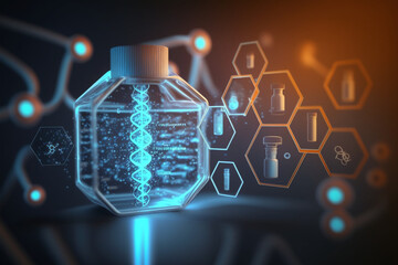Poster - medicine and technology concepts, Generative AI	