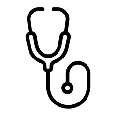 Wall Mural - stethoscope line icon