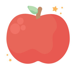 Sticker - apple with stars