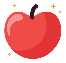 Sticker - apple with sparks