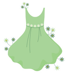 Poster - green sustainable dress