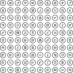Poster - 100 writer icons set. outline illustration of 100 writer icons vector set isolated on white backgrou