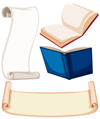 Sticker - Set of book and paper