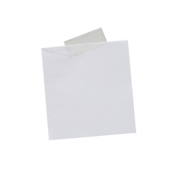 Poster - square blank paper isolated with transparent tape