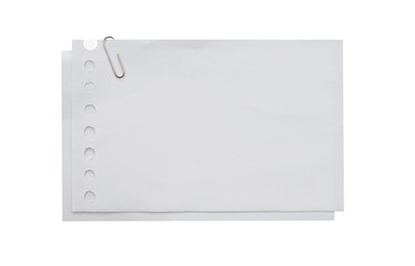 Poster - blank white note paper with clips