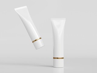 3d rendered cosmetic cream tube