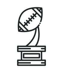 Canvas Print - trophy american football