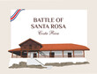 VECTORS. Editable banner for the Battle of Santa Rosa, held at 