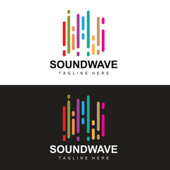 Wall Mural - Sound Wave Logo, And Sound Tone Vector Icon Template Music Brand Product