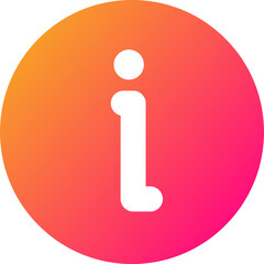 Poster - info icon in gradient colors. information sign illustration.