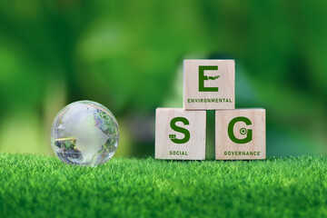 Wall Mural - esg concept of environmental, social and governance.