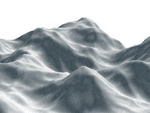 Mountain. Landscape Background With Particles. Terrain. Pointillism. 3D Vector Illustration For Brochure, Magazine, Poster, Presentation, Flyer Or Banner.