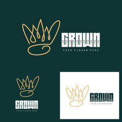 Wall Mural - Crown Logo, King And Queen Icon Design, Vector Elegant, Simple, Template Illustration