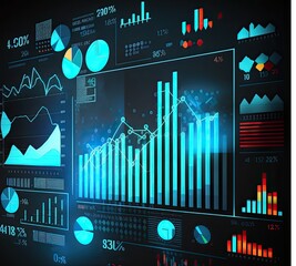 business data analysis and analytics of customers insights with charts