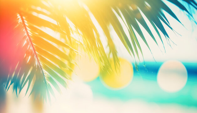 summer holiday concept with summertime fun and activities in the perfect travel vacation in the suns